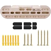 TWO STONES Climbing Hangboard Rock Climbing Training as Climbing Fingerboard with Jugs, Slopes and Edges, Pockets as Door Mou