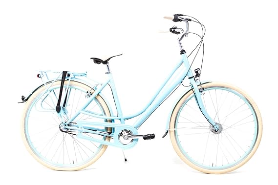 Sprick 28 Zoll Damen Fahrrad City Bike Shimano Nexus 3 Gang Nabendynamo hellblau Creme