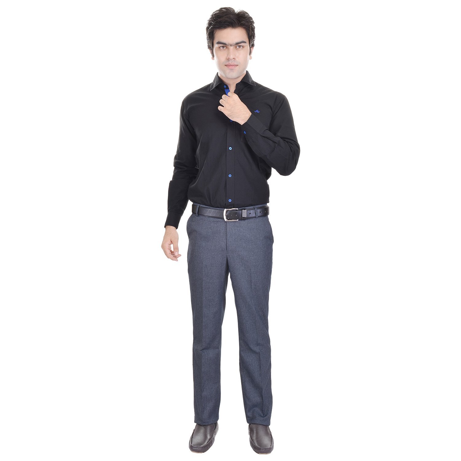 ad & av men's formal trouser (royalcotton_108_aa) - grey