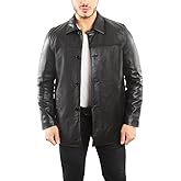 REED EST. 1950 Men's Jacket Genuine Lambskin Leather Four Button Car Coat