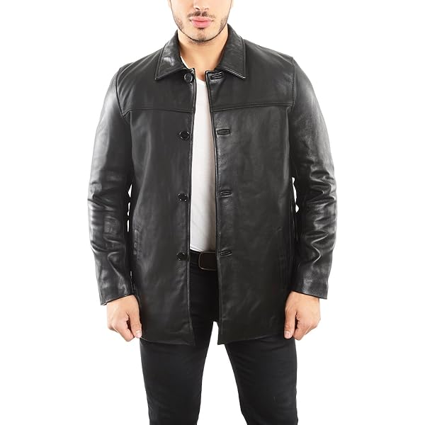 Excelled Leather Men's Genuine Lambskin Black/Brown Real Leather