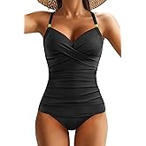 Women's Tankini Swimsuits - Two Piece Swimsuit Tummy Control Bathing Suit 2025 Twist V Neck Swimwear