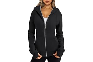 Trendy Queen Womens Zip Up Hoodies Fleece Jackets Oversized Sweatshirts Fall Fashion Outfits Sweaters Winter Clothes