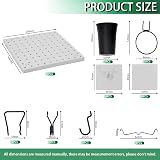 Keadic 34pc 1" Small Pegboard Wall Organizer White Hooks Kit No Drilling Mount view 2