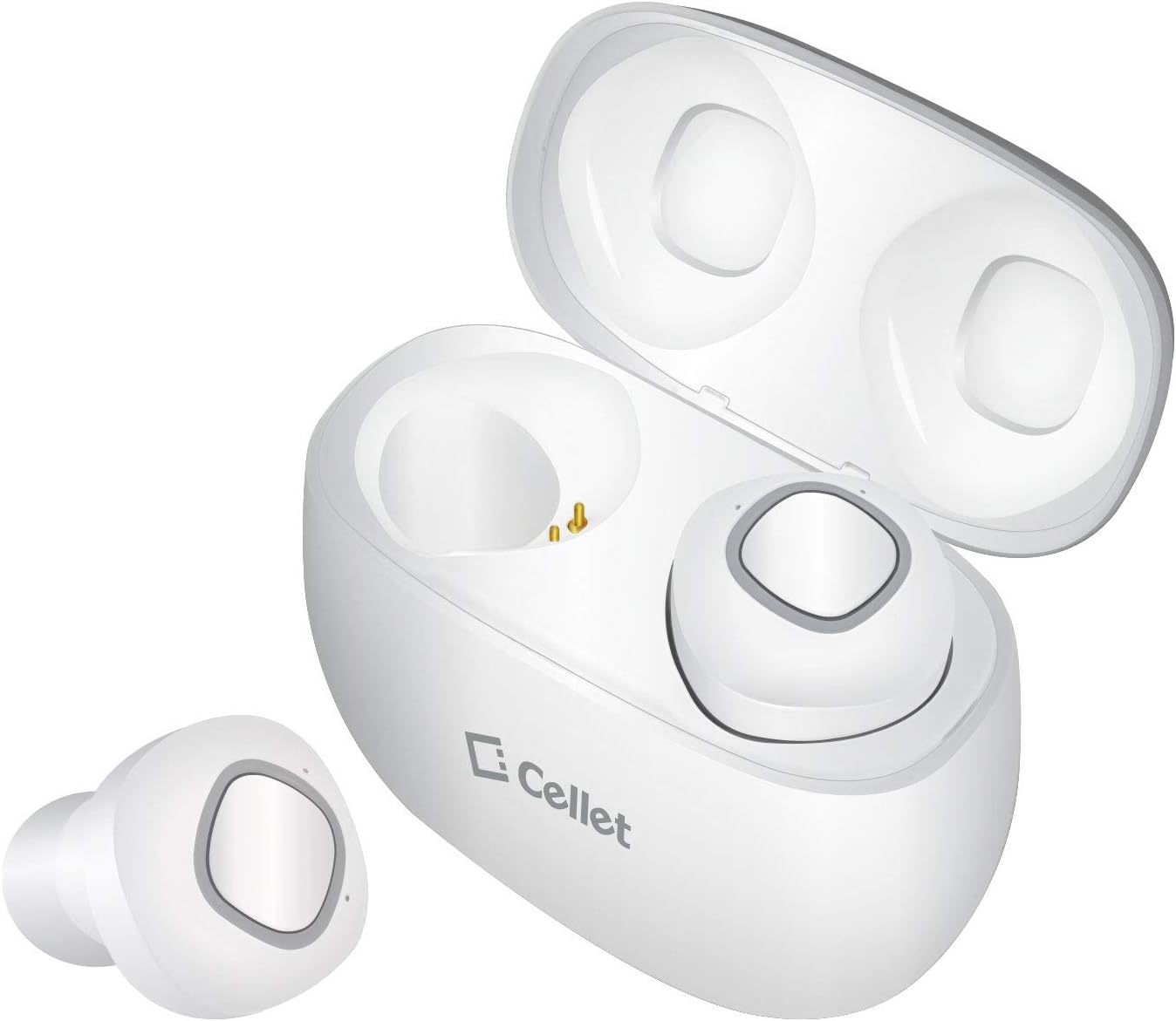 White Wireless Earbuds, Premium V5.0 inEar Wireless