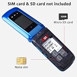 uleway 4G Big Button Senior Flip Phone 2.4/1.8 IPS SOS Dock Blue view 7