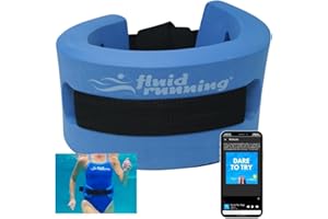 Fluid Running Aqualite Flotation Belt - Light Yet Extremely Buoyant with Comfortable Design Perfect for Aqua Jogging & Aqua Aerobics. Bonus Instructional Videos and Sample Fluid Running Workouts