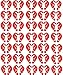 Ocosy 36Pairs Removable Christmas Elf Footprint Stickers Elf on The Shelf Elf on The Floor (Christmas Red)
