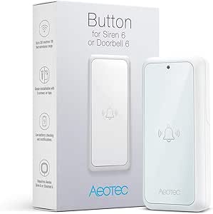 Amazon Com Aeotec Button For Doorbell 6 Smart Home Chime Extension Accessory Ip55 Waterproof Battery Powered 433 Mhz Tools Home Improvement
