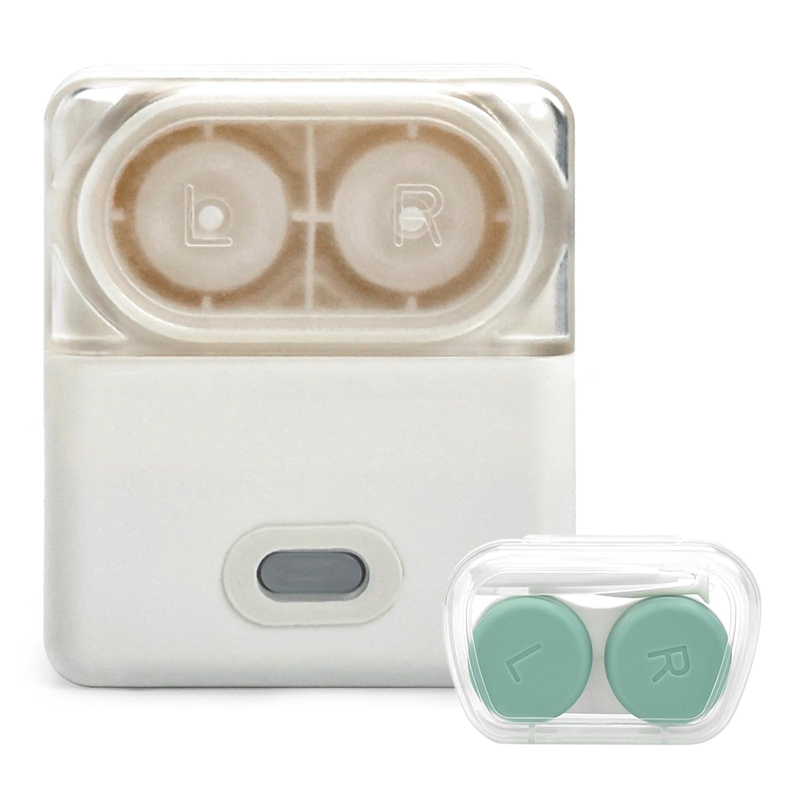 Photo 1 of Contact Lens Cleaner Machine for RGP only Ortho-K Lens Cleaning Machine, Automatic Dual Chamber Washer for RGP and Orthokeratology Lenses, White
