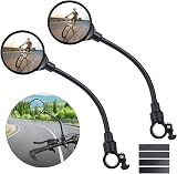 Flintronic 2 x 360 Degree Rotating Wide Angle Bicycle Mirrors 8cm Convex ABS view 9