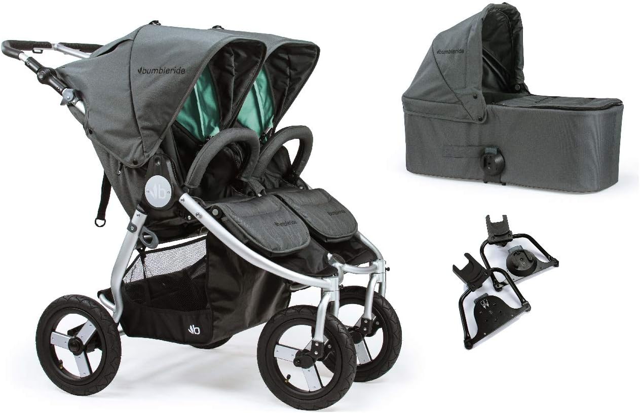 Bumbleride Indie Twin Pram 3 in 1 Travel System Package All Terrain - Dawn Grey Mint