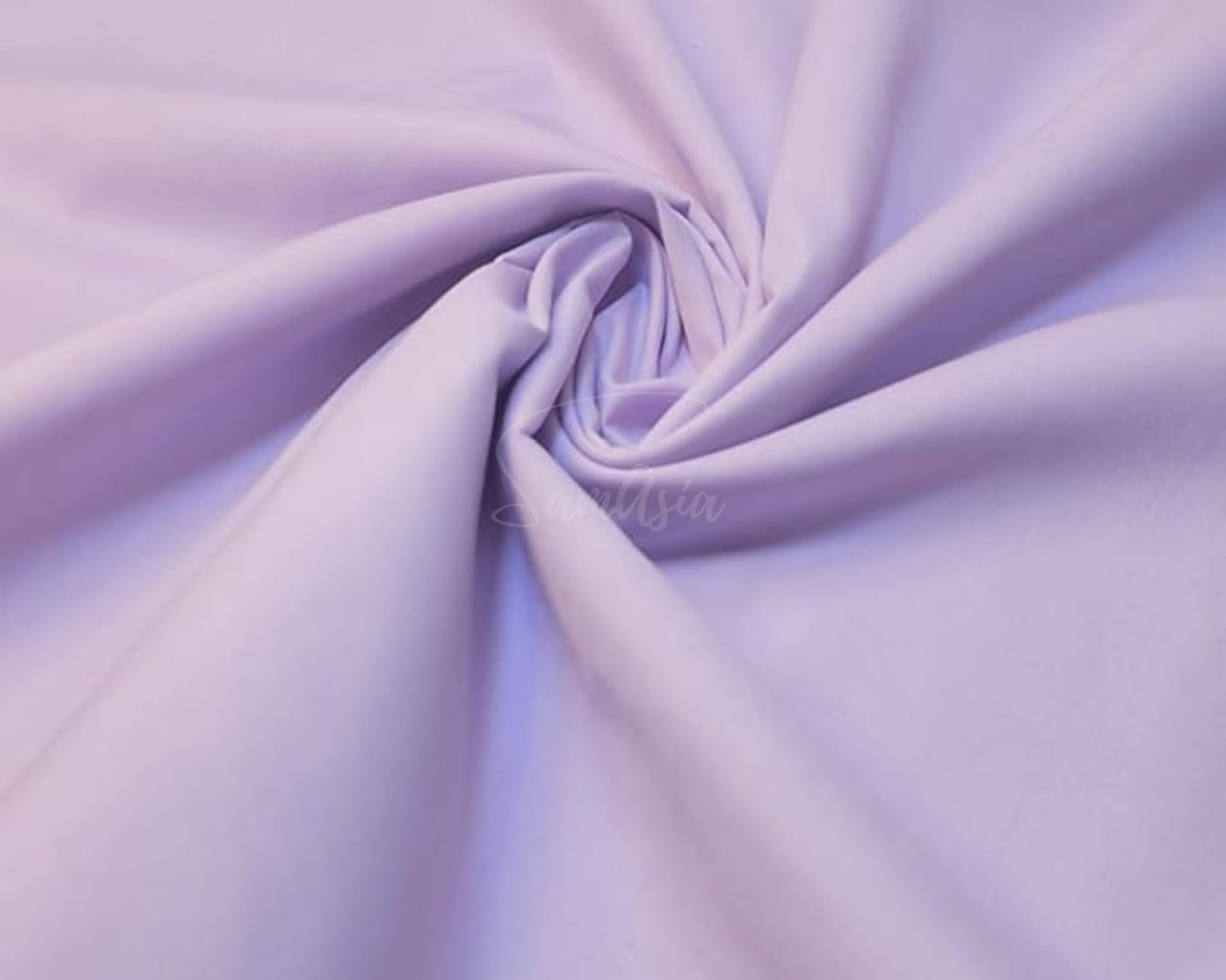 Plain Lilac Polycotton Fabric for Dressmaking, Art & Craft, Sewing, Quilting | 45'' - 115 cm Wide| Precut Length 1m