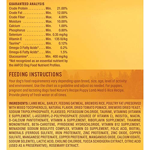 Nature's Recipe Adult Dog Food Dry, Lamb Meal & Rice Recipe, 15-Pound (Packaging may vary) - Thumbnail 7