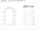 DIVCHI Black Metal Garden Arbour Arch Steel Frame 2.4m Centre Height view 4