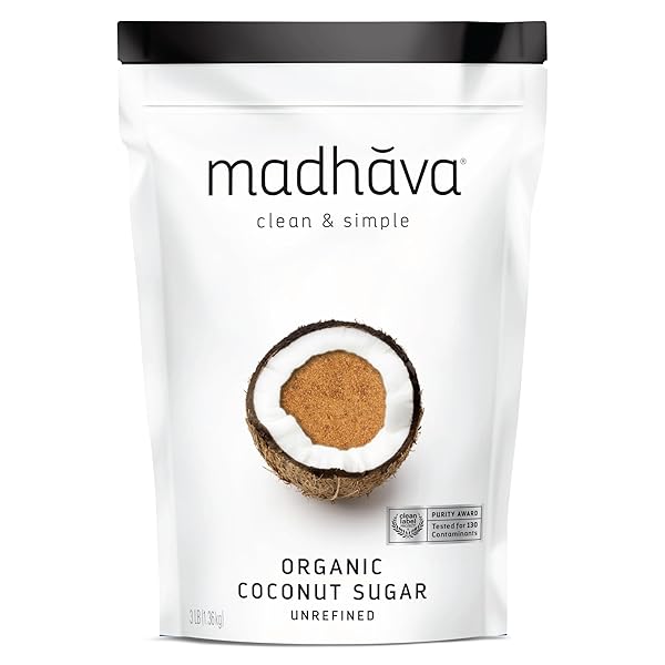 MADHAVA ORGANIC COCONUT SUGAR 3 LB. BAG (PACK...