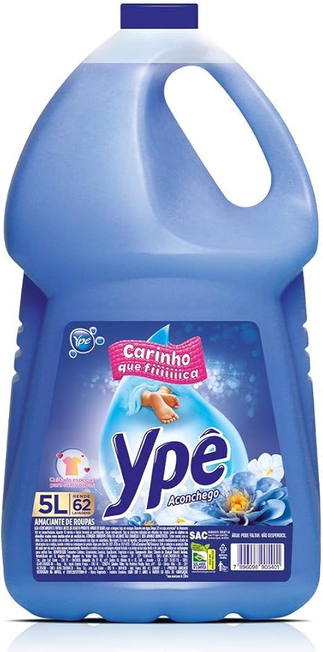 Amaciante De Roupas Tradicional Aconchego 5L, Ypê, Azul, 5L