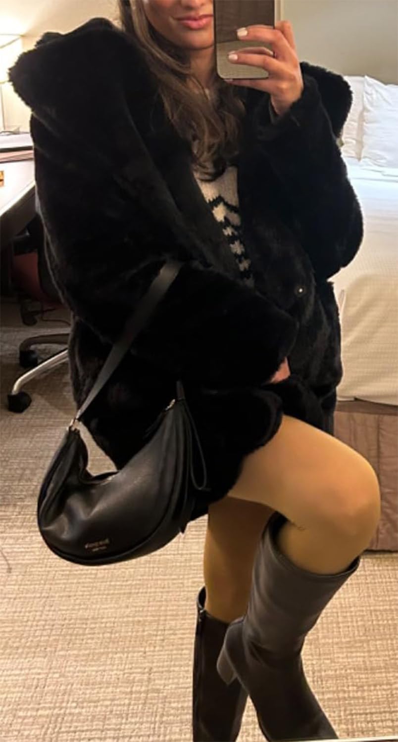 Warm Lapel Fuzzy Coat Jacket