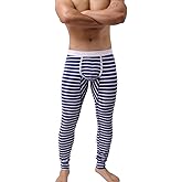 KAMUON Men’s Cotton Pouch Underwear Long Johns Thermal Pants Bottoms Leggings