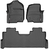 WeatherTech Custom Fit FloorLiners for Ford Super Duty, Super Duty, Super Duty - 1st & 2nd Row (441012-1-3), Black