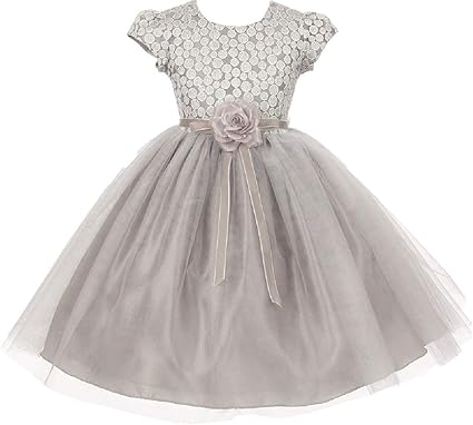 short sleeve flower girl dress