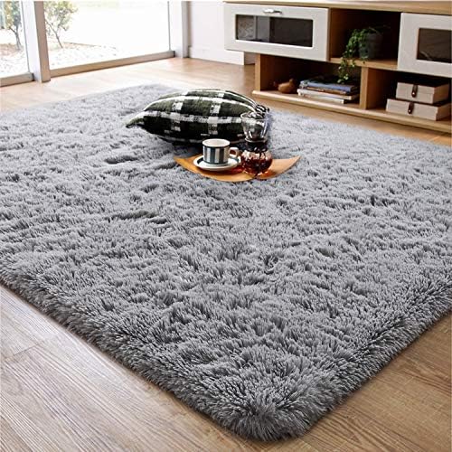 Fluffy Rug Super Soft Fuzzy Area Rugs For Bedroom Living Room Large Plush Furry Shag Rug Kids Playroom Nursery Classroom Dining Room Decor Floor Carpet 5x8 Ft Grey Buy Online