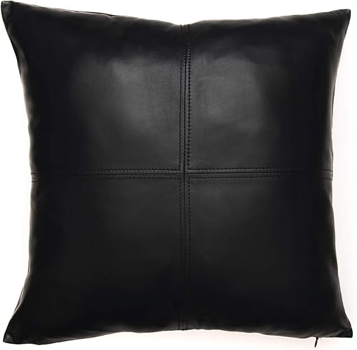 Amazon Com The Mammoth Design Leather Throw Pillow Cover