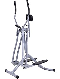 Goplus Air Walker Glider Stride Elliptical Trainer Fitness Exercise Step Machine Workout Equipment W/ Computer