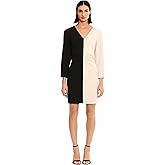 Donna Morgan Women's Sleek and Sophisticated Crepe Sheath Dress Event Party Occasion Night Out Guest of