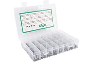 AKLOSIPY 840Pcs Transistor Assortment Kit - BC337, BC549, A1015-24 Value NPNPNP Diodes for DIY Electronics and Projects