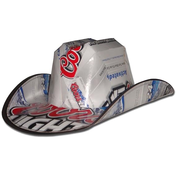 Coors Light Cowboy Hat Beer Box Cowboy Style at Amazon Men’s Clothing