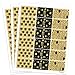 Class of 2017 Graduation Party Favor Stickers for Hershey's Miniature Bars, Set of 54 (Black and Gold)