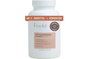 Perelel Hormone Balance Support, Womens Inositol Supplement with Berberine, Myo & D Chiro Inositol, Alpha Lipoic Acid, & Dim to Support Female Health, Soy, Dairy & Gluten Free, Non GMO, 120 Capsules