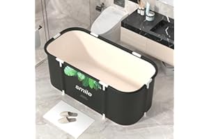 XIMI AOMAI Portable Bathtub For Shower Stall, Large 45 inch Foldable Soaking Bathing Tub for Adults, Separate Family Bathroom Japanese SPA Collapsible Tub, Ideal for Hot Bath Ice Bath