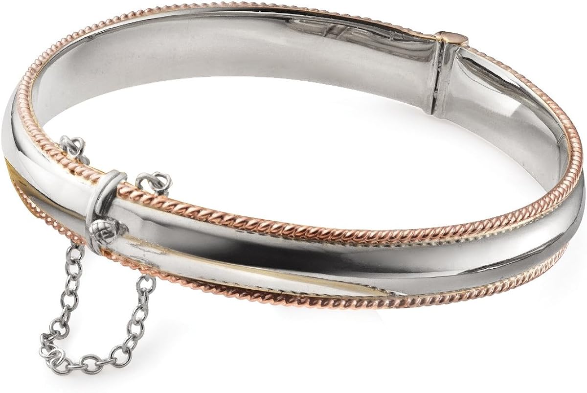 Clogau Gold Silver & Rose Gold Princess Bangle Amazon.co.uk Jewellery