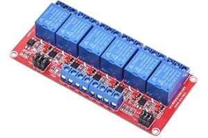 ANMBEST Relay Module with Optocoupler High/Low Level Trigger for Arduino (5, 5V Relay 6 Channel)