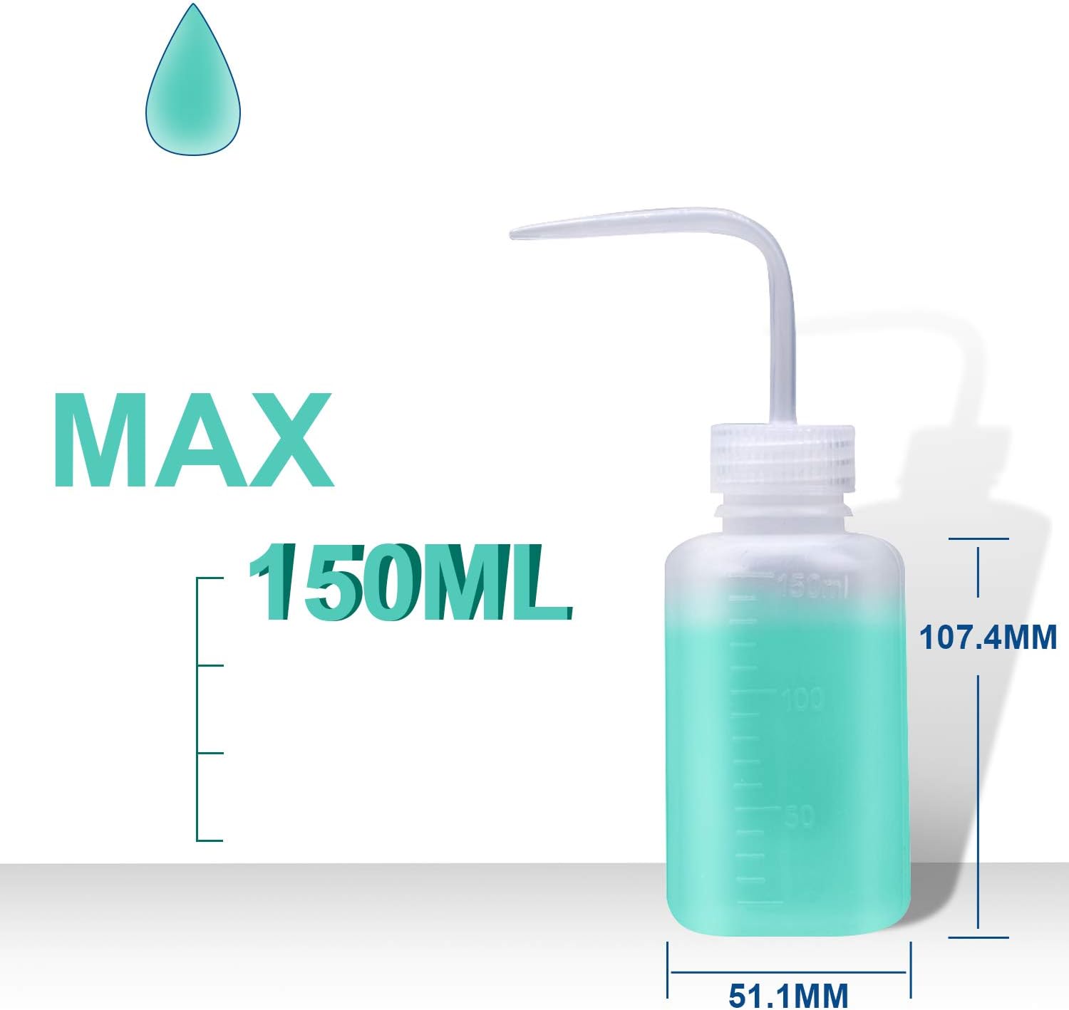 Wash bottle, 3 Pack LDPE Squeeze Bottles, Safe Plastic Low Density Polyethylene Watering Bottle with Narrow Mouth, for Chemistry, Industry, Lab & Gardening, 500ml / 17oz, 250ml / 8.5oz, 150ml / 5.1oz: Home Improvement