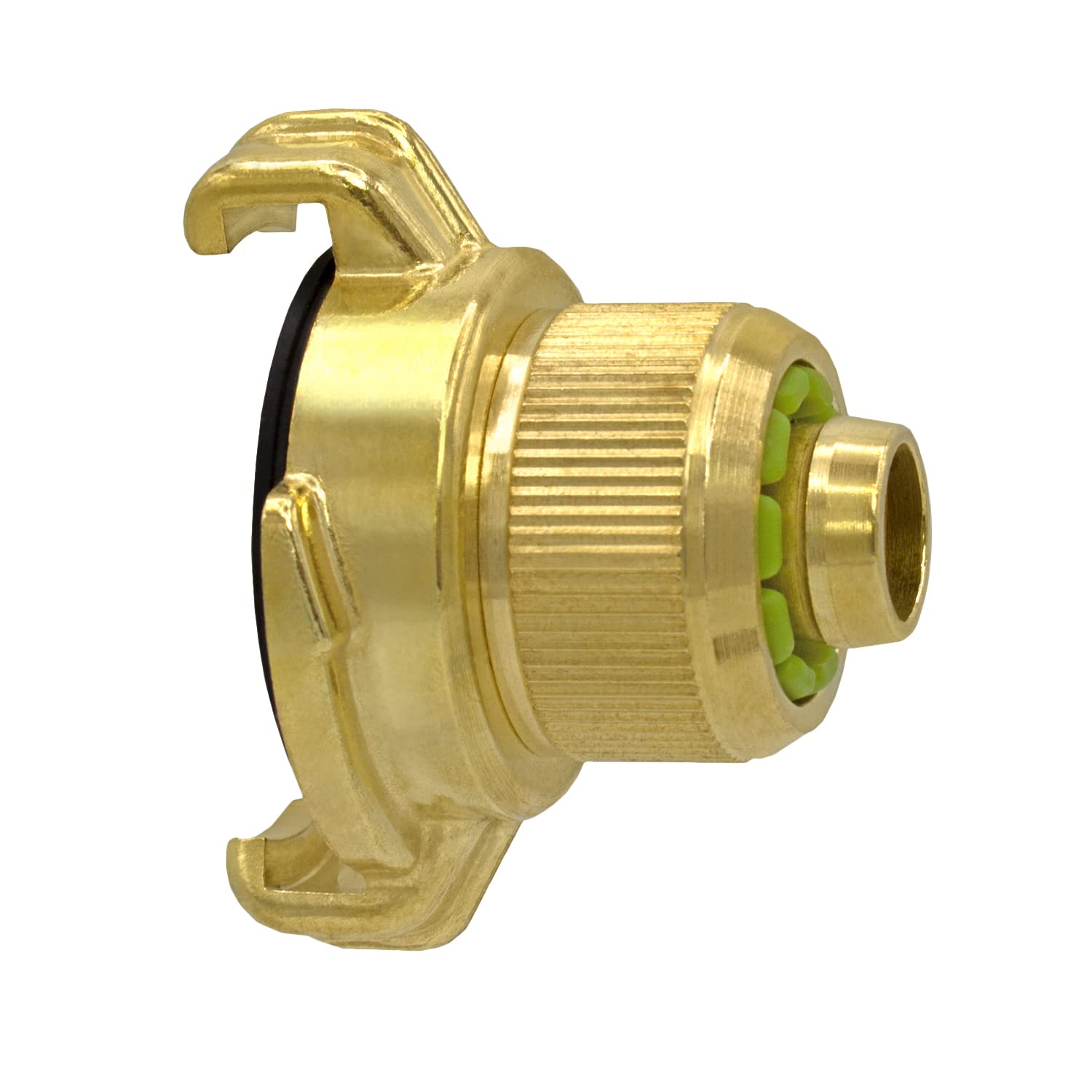 VARIOSAN Geka System Quick Coupling with Clamp Connection 12975, 1/2 Inch, Blank Brass.