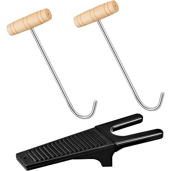 Shoes Pull Boot Hooks Western Heavy Duty Pair Wood Handle Cowboy BOOTS ...