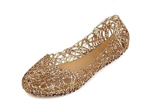 Domucos Womens Sandals Flat Jelly Shoes Slip On Hollow Out Loafers…