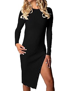 eyelash lace crochet side slit bodycon dress