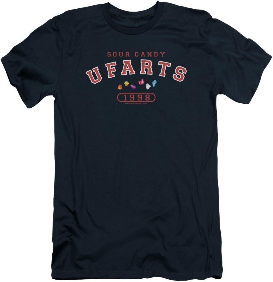 Farts Sour Candy Farts University 1998 College Adult Slim T Shirt Tee