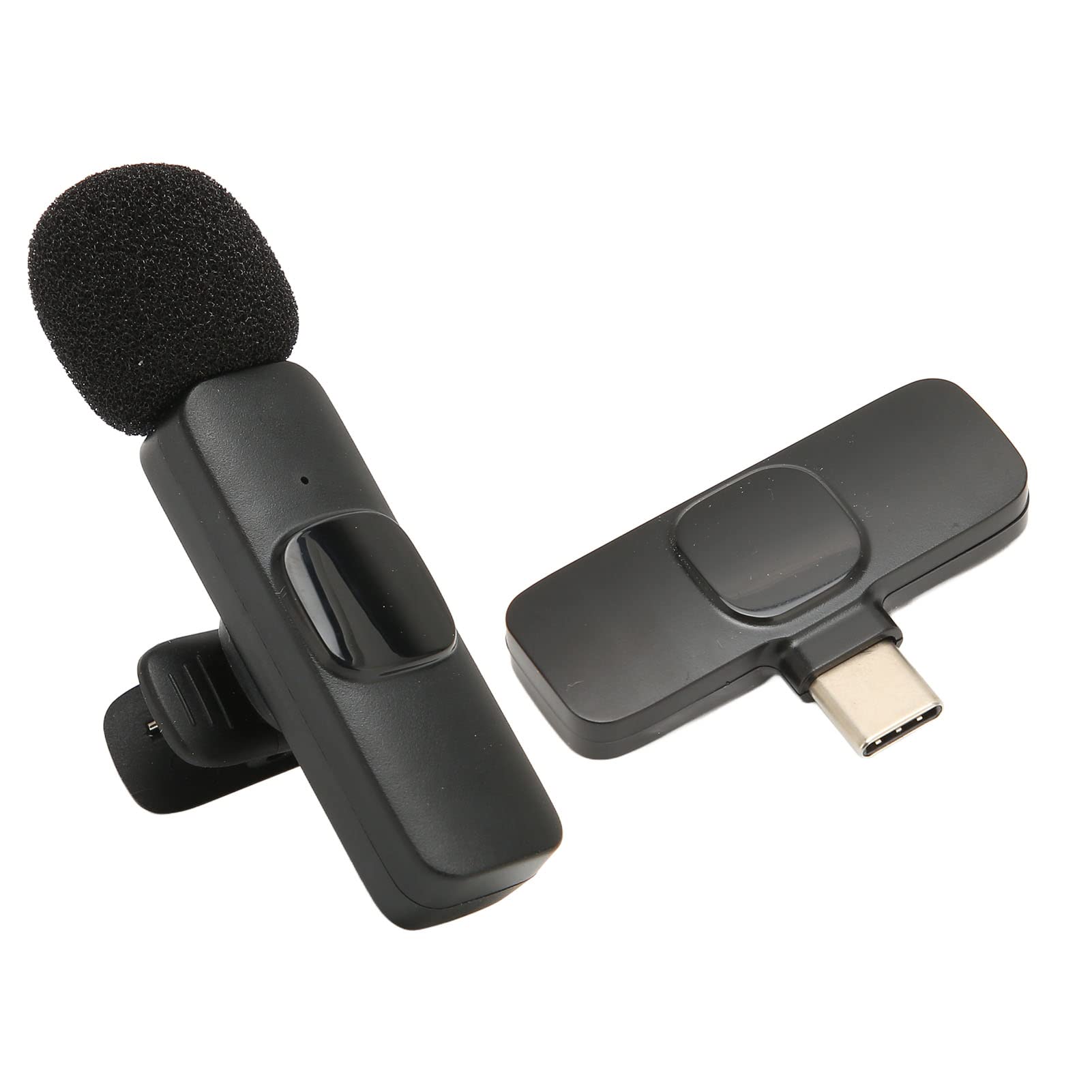 USB C Wireless Lavalier Microphone, Plug-play lavalier microphone Adaptive Frequency Hopping K8 Auto Pairing for Tablet
