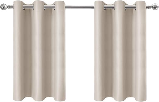 Amazon Com Aquazolax Blackout Tier Curtains Half Window Valance