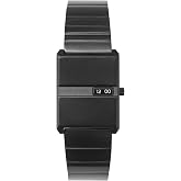 Breda Pulse Rectangular Watch, 26mm &ndash; Black Stainless Steel Case, Black Stainless Steel Bracelet, Japanese Quartz Movement