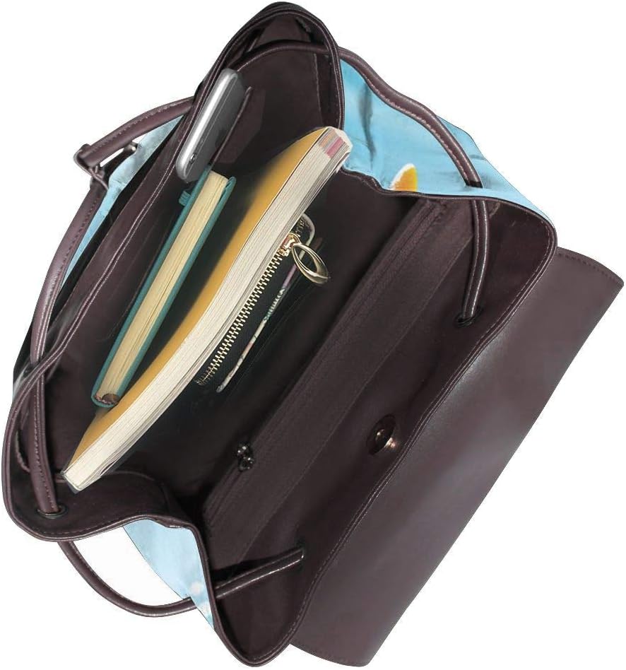 Women PU Leather Fashion Backpack Purse 
