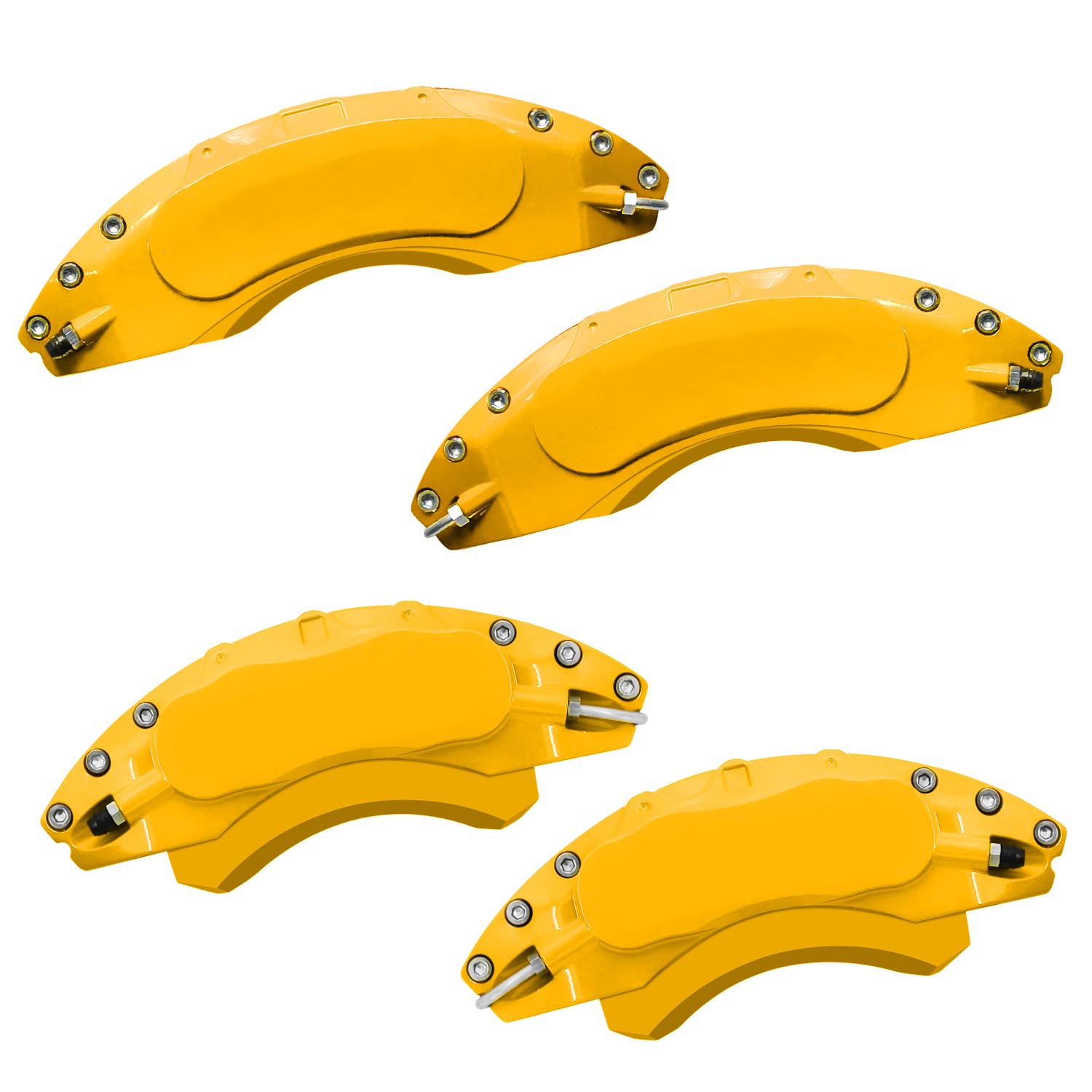 Photo 1 of AOOA Yellow Aluminum Brake Caliper Covers for Tesla Model S 2017-2021 & Model X 2016-2021, Set of 4, Easy Install, Protective Styling