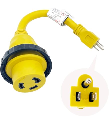 10 Pcs Marine Shore Power Cable Clips - 30 Amp/10 Gauge Cord Holders For Boat Docks - Bright Yellow