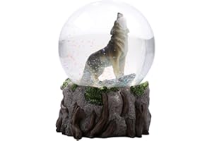 PACIFIC GIFTWARE Majestic Lone Wolf Howling Water Globe Collectible Water Ball Home Decorative Gift Item