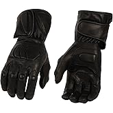 Milwaukee Leather Men's Leather Gauntlet Lined Motorcycle Hand Gloves - Large